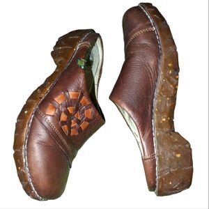 El naturalista brown leather clogs size 37 US 6.5-7